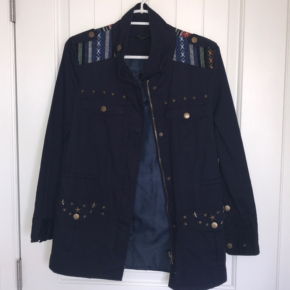 Cecico Anthropologie Military/Boho mash-up Jacket